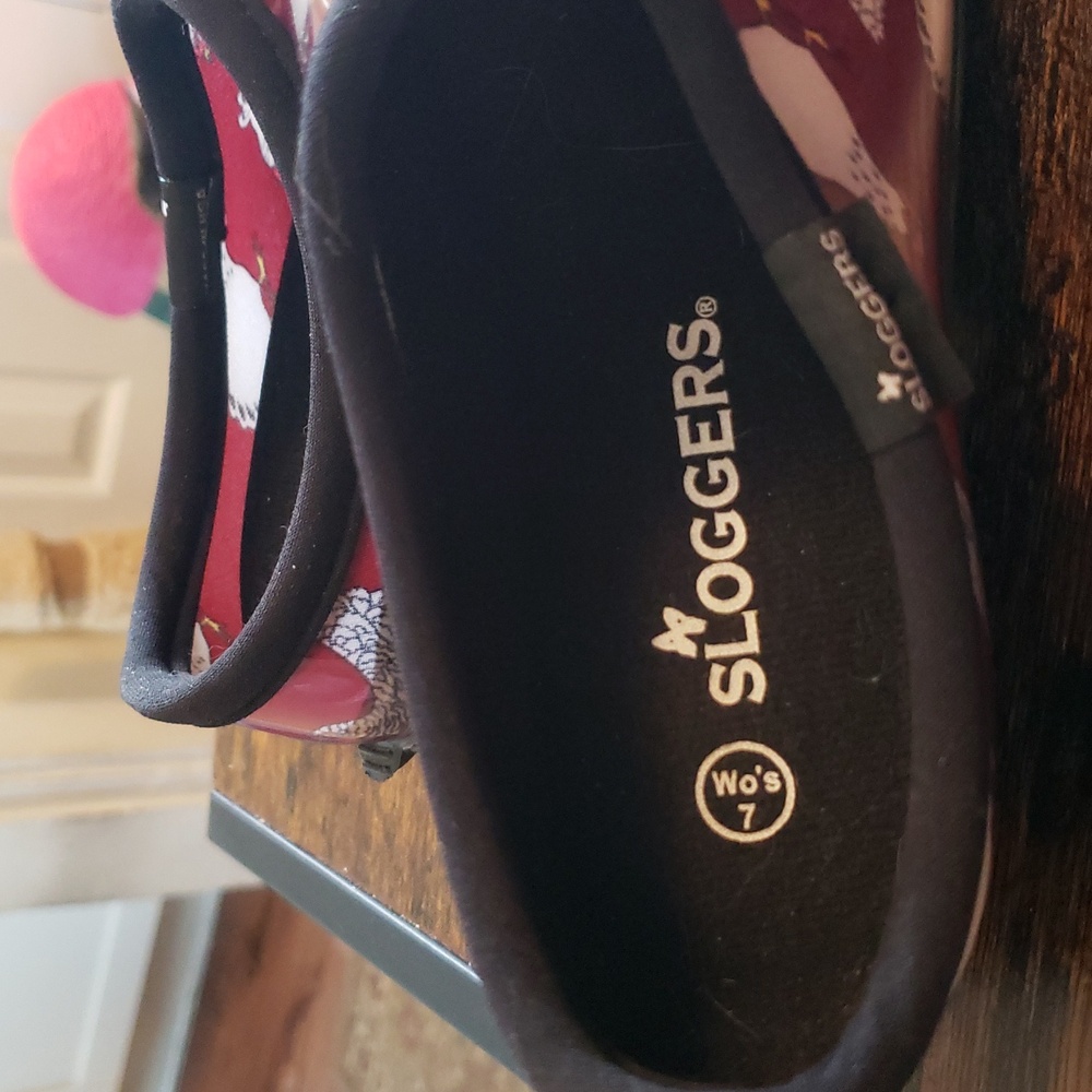 Sloggers Waterproof Rain and Garden Red Barn Chicken Print Clogs - Picture 7 of 12